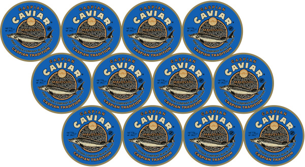 Caviar Osetra 12 frascos 1356g