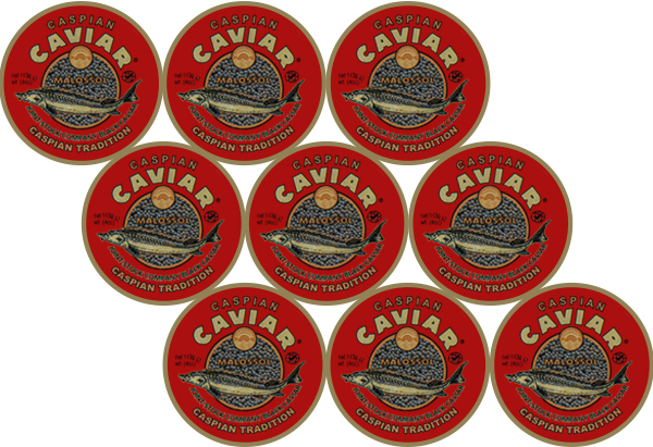 Caviar Sevruga 9 frascos 1017g