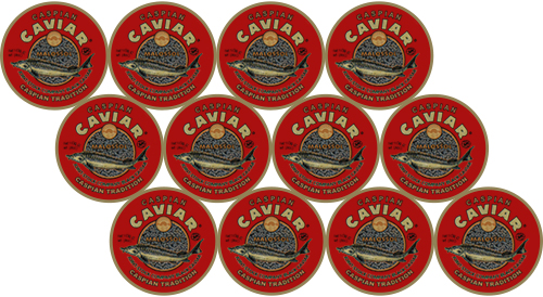 Caviar Sevruga 12 frascos 1356g